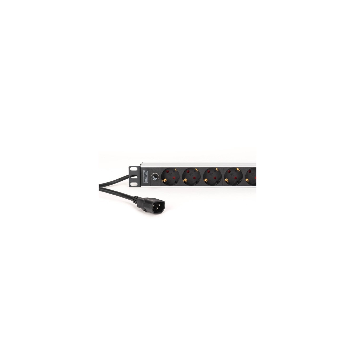 19' PDU Power Strip with Aluminum Profile - 9-fold - Back-up Fuse — Buy in Cyprus with Fast Delivery