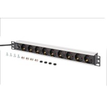 19' PDU Power Strip with Aluminum Profile - 9-fold - Back-up Fuse — Buy in Cyprus with Fast Delivery