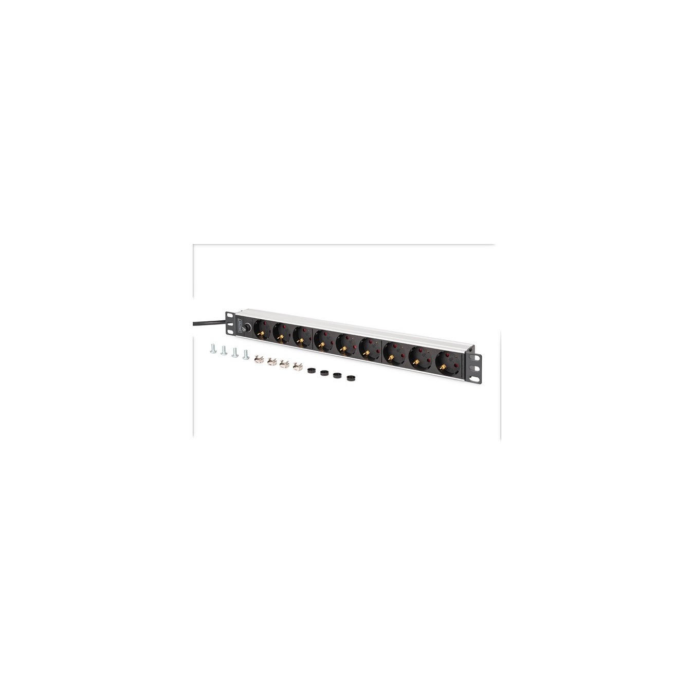 19' PDU Power Strip with Aluminum Profile - 9-fold - Back-up Fuse — Buy in Cyprus with Fast Delivery