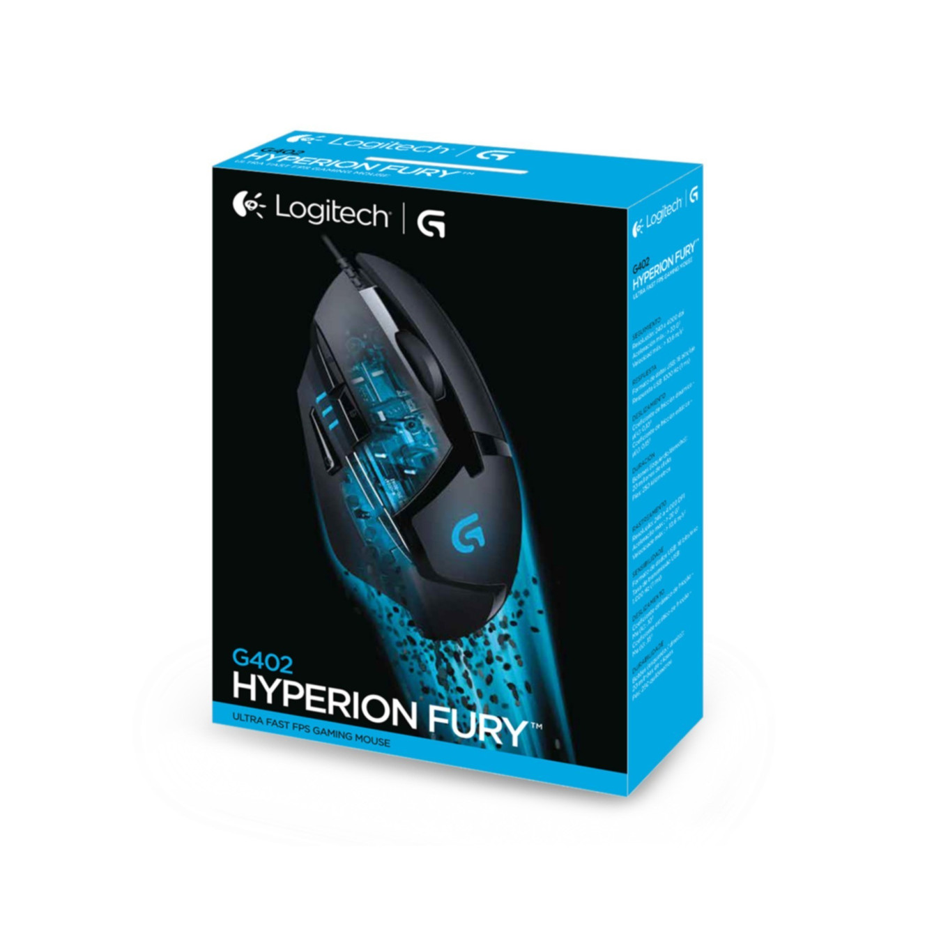 Logitech G402 Hyperion Fury - 910-004068 - Wired Gaming Mouse, Black, 4000 DPI, 8 Programmable Buttons