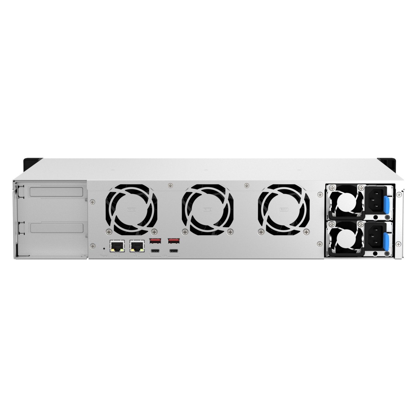 QNAP TS-873AeU-RP - 8-Bay 2U Short-Depth NAS, AMD Ryzen V1500B 2.2GHz Quad-Core, Dual 2.5GbE, 2x M.2 NVMe, Redundant PSU