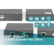 4K HDBaseT 2.0 HDMI KVM Extender Set, HDMI extension — Buy in Cyprus with Fast Delivery