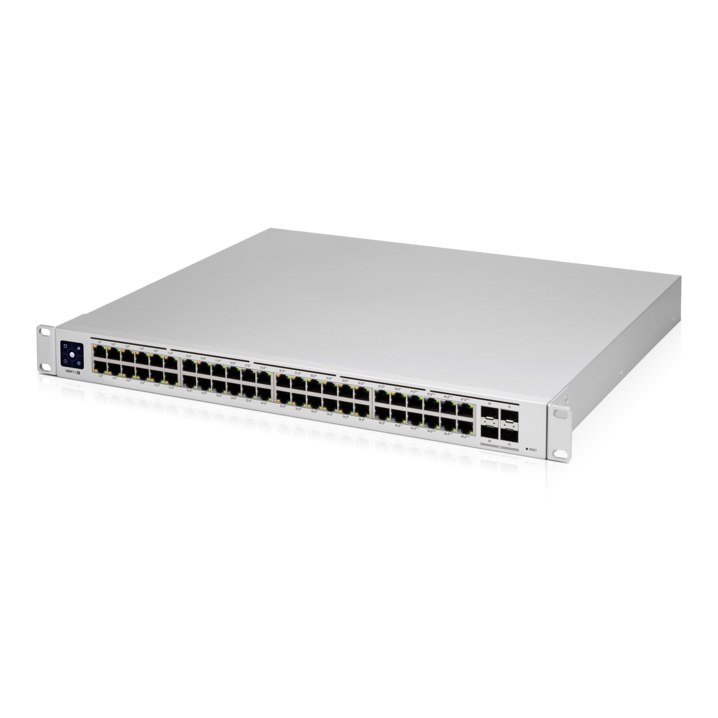 Ubiquiti UniFi USW-PRO-48-POE - 48-Port Gigabit Switch, 40 PoE+ Ports, 600W Budget, 4x10G SFP+, Silver, 1U