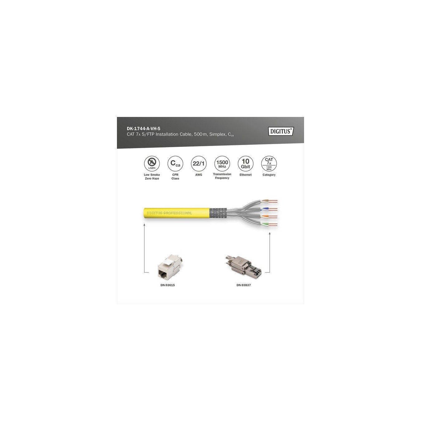 Professional Cat.7a S FTP Vergy Simplex - Cca — Buy in Cyprus with Fast Delivery