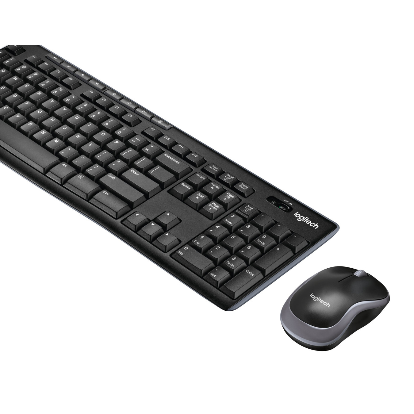 Logitech Wireless Keyboard & Mouse Combo MK270 - Black - Full-size UK QWERTY, 2.4GHz Nano Receiver