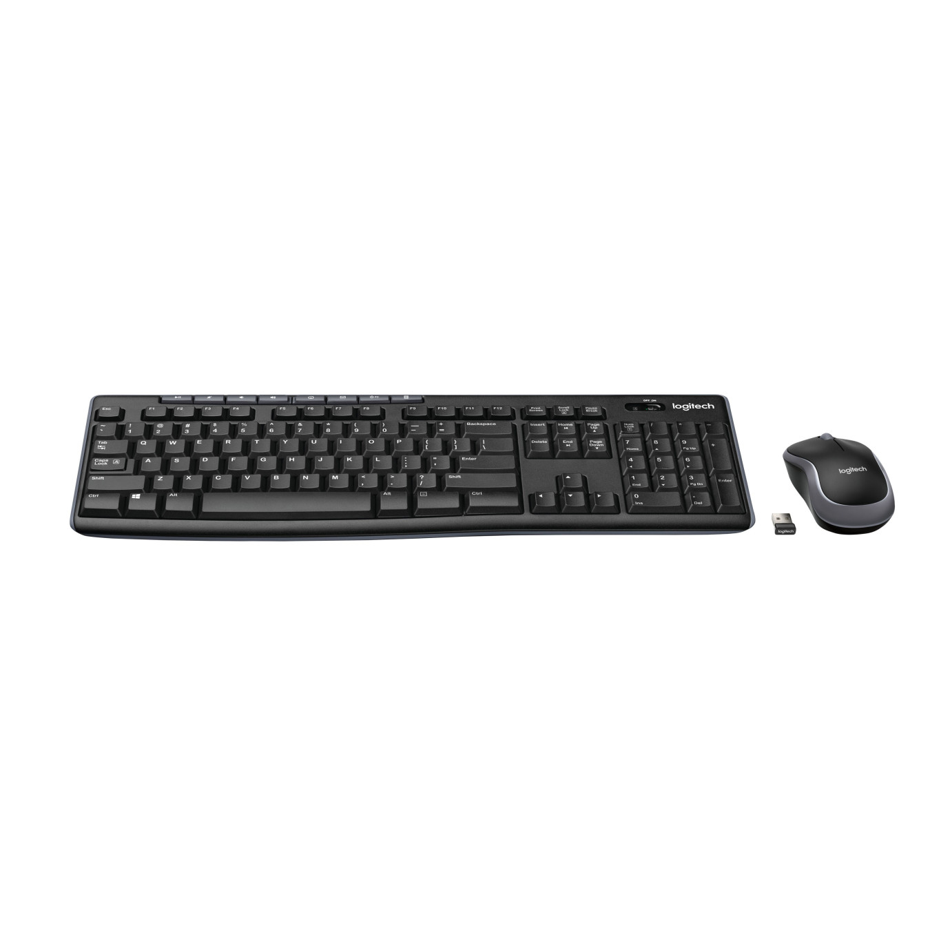 Logitech Wireless Keyboard & Mouse Combo MK270 - Black - Full-size UK QWERTY, 2.4GHz Nano Receiver