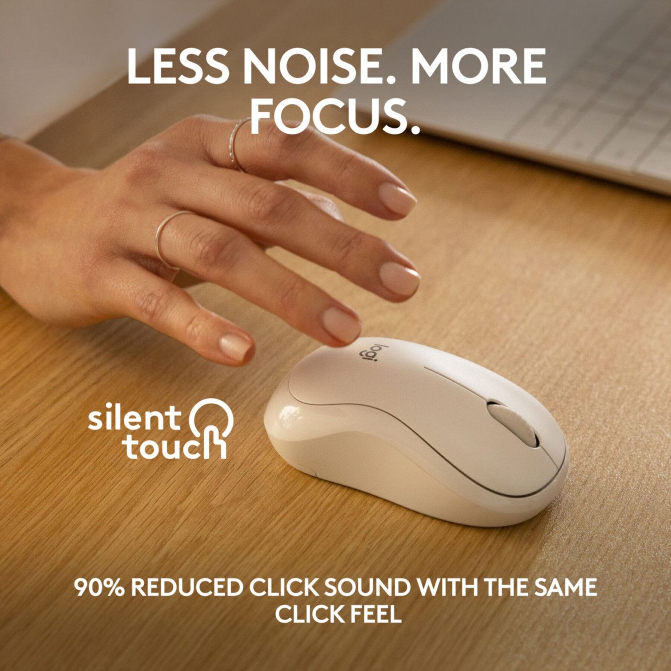 Logitech M240 Bluetooth - 910-007120 - Wireless Travel Mouse, Ambidextrous, Silent Click, White