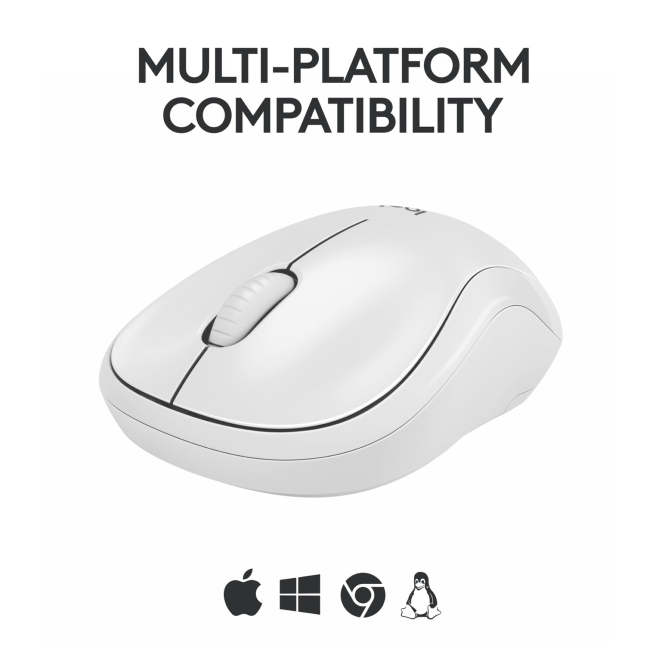 Logitech M240 Bluetooth - 910-007120 - Wireless Travel Mouse, Ambidextrous, Silent Click, White