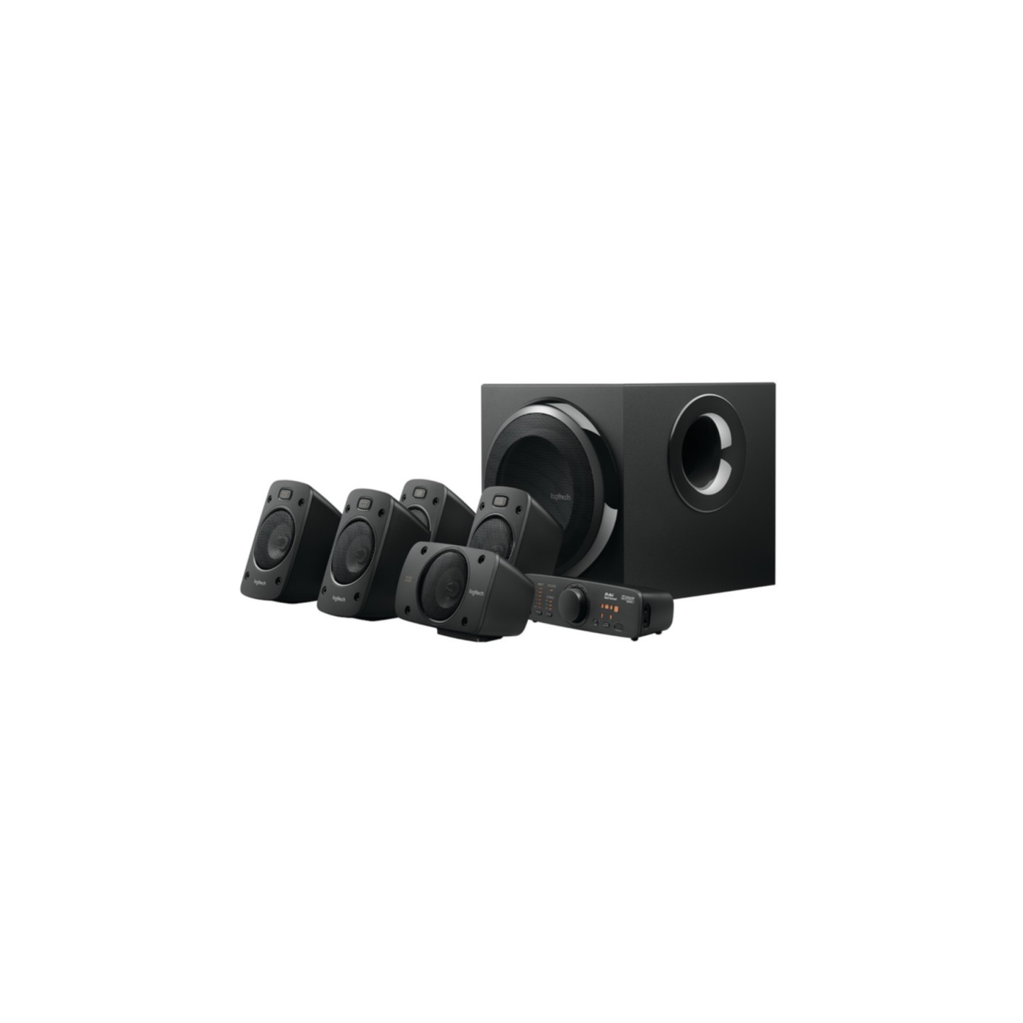 Logitech Z906 - 980-000468 - 5.1 THX Certified Powered Surround Speaker System, Black, 500W RMS
