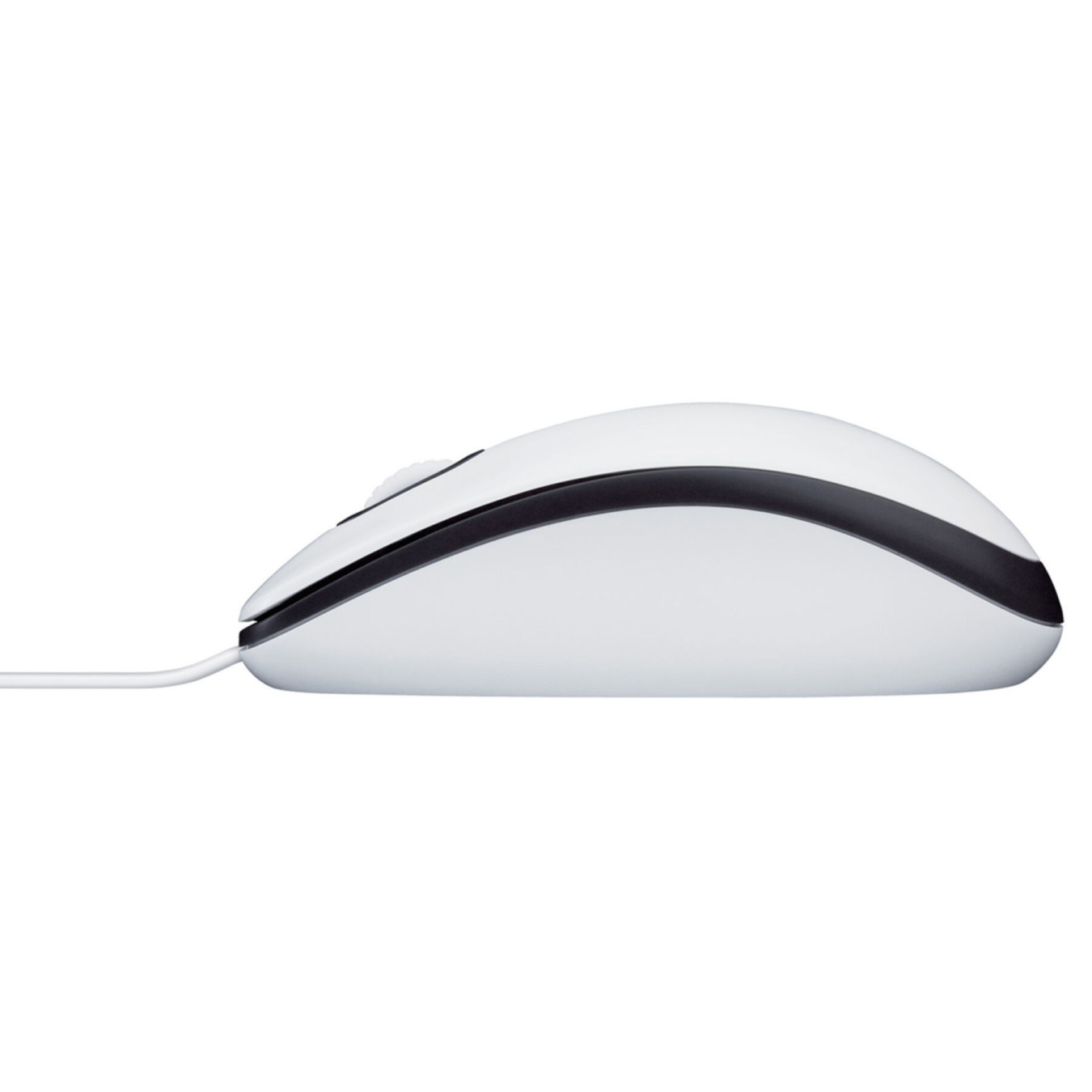Logitech M100 Wired Optical Mouse - 910-006764 - White, USB-A, 1000 DPI, Ambidextrous, 3-Button