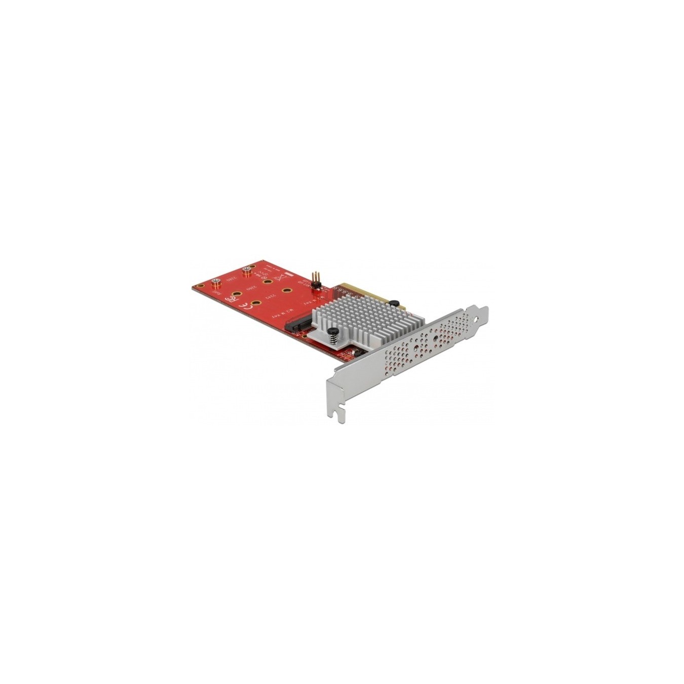 PCIe x8 to 2x internal NVMe M.2 Key M LP Adapter - PCIe x8 to 2x internal NVMe M.2 Key M LP, Adapter