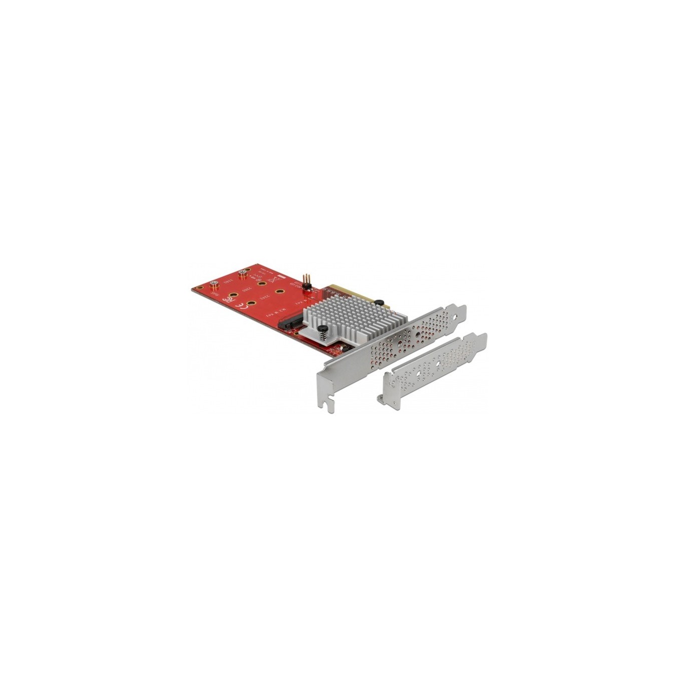 PCIe x8 to 2x internal NVMe M.2 Key M LP Adapter - PCIe x8 to 2x internal NVMe M.2 Key M LP, Adapter