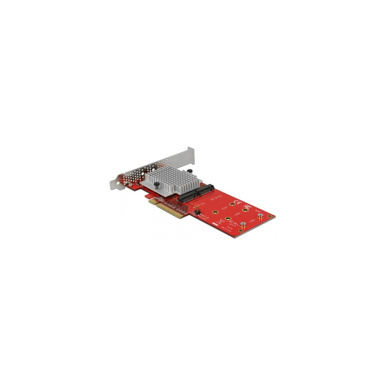 PCIe x8 to 2x internal NVMe M.2 Key M LP Adapter - PCIe x8 to 2x internal NVMe M.2 Key M LP, Adapter