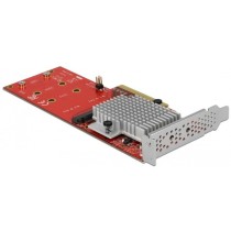PCIe x8 to 2x internal NVMe M.2 Key M LP Adapter - PCIe x8 to 2x internal NVMe M.2 Key M LP, Adapter