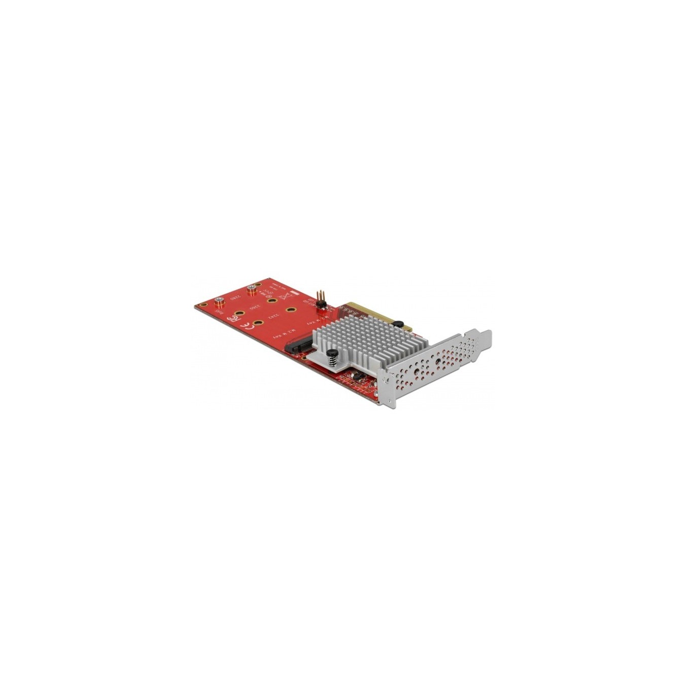 PCIe x8 to 2x internal NVMe M.2 Key M LP Adapter - PCIe x8 to 2x internal NVMe M.2 Key M LP, Adapter