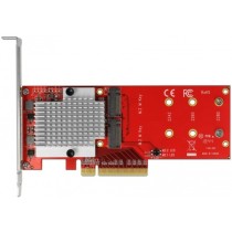 PCIe x8 to 2x internal NVMe M.2 Key M LP Adapter - PCIe x8 to 2x internal NVMe M.2 Key M LP, Adapter
