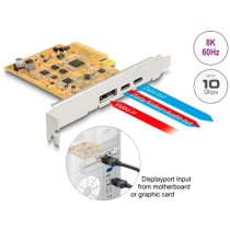 PCIe x4 Card - 1x external USB-C 10 Gbit/s + 1x external USB-C DP Alt Mode, USB Controller — Buy in Cyprus with Fast Delivery