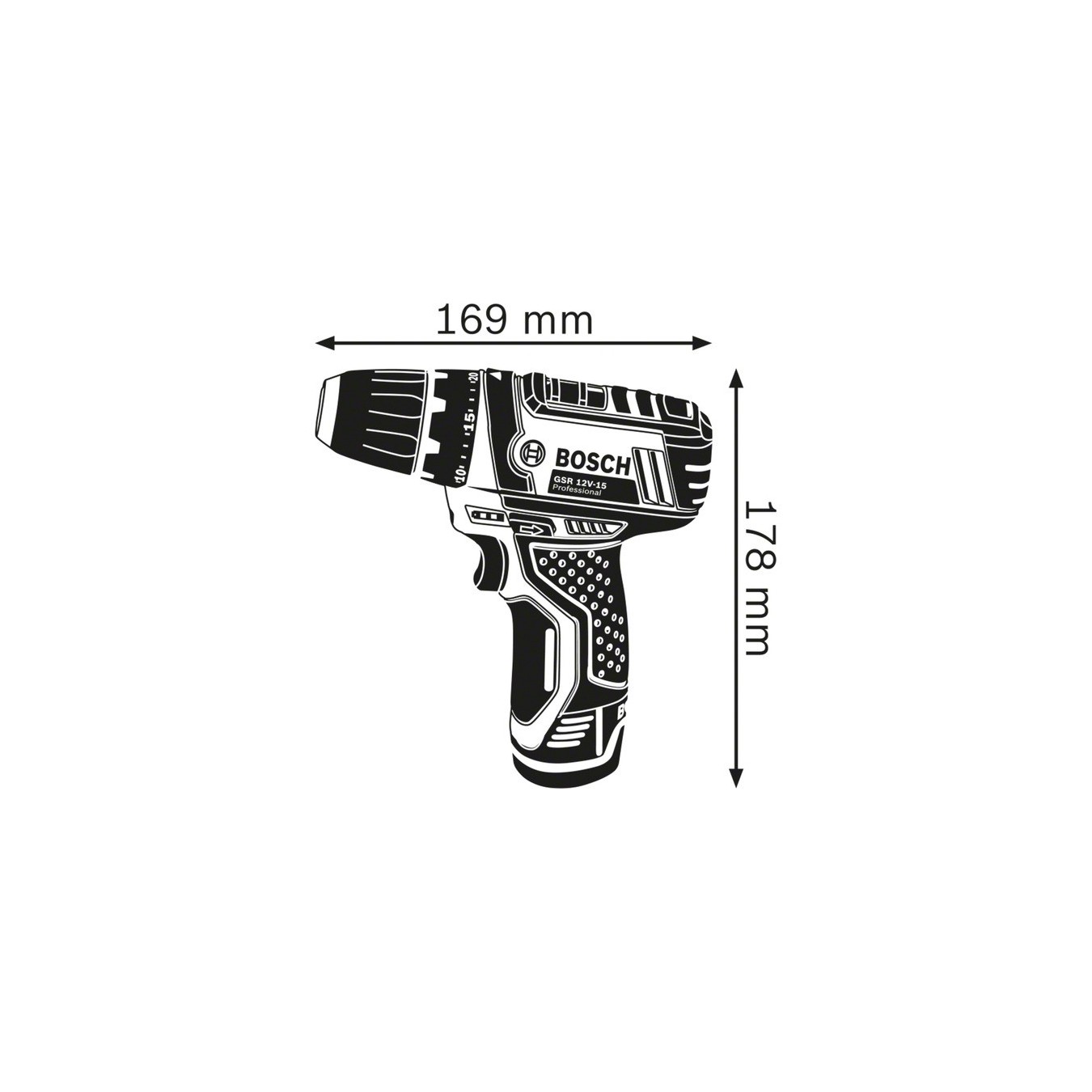 Cordless drill screwdriver - GSR 12V-15 Professional - 12 volts — Buy in Cyprus with Fast Delivery