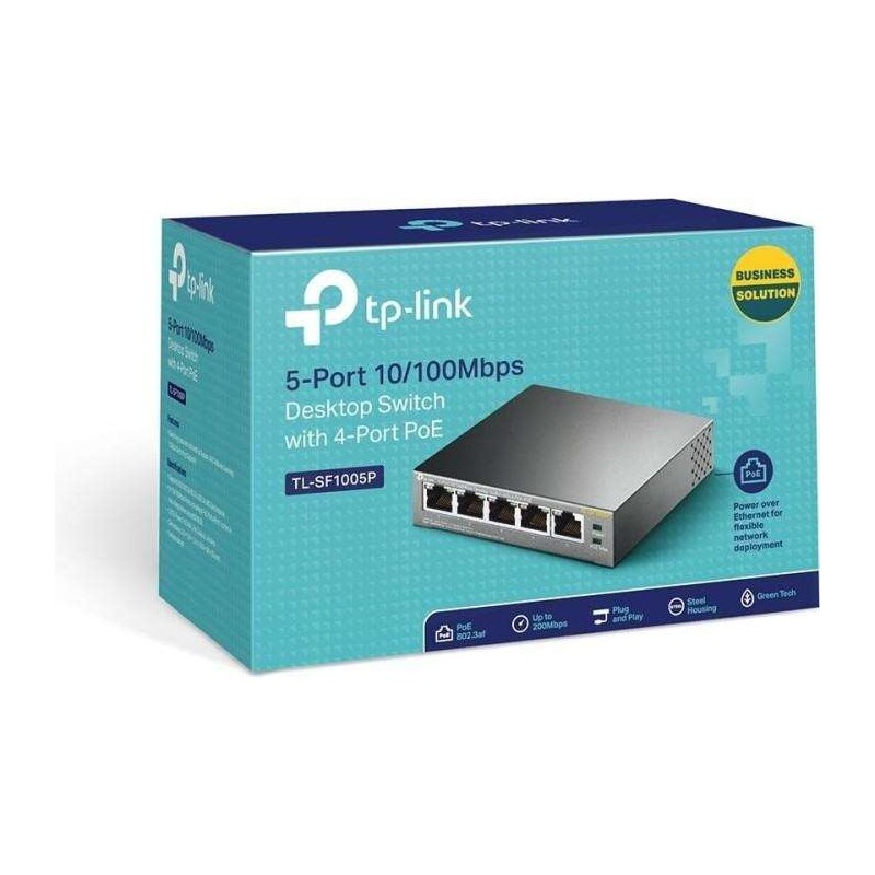 Buy TP-Link TL-SF1005P - 5-Port Fast Ethernet Unmanaged Switch - 4x PoE (IEEE 80... in Cyprus, Nicosia, Limassol, Larnaka, Pafos