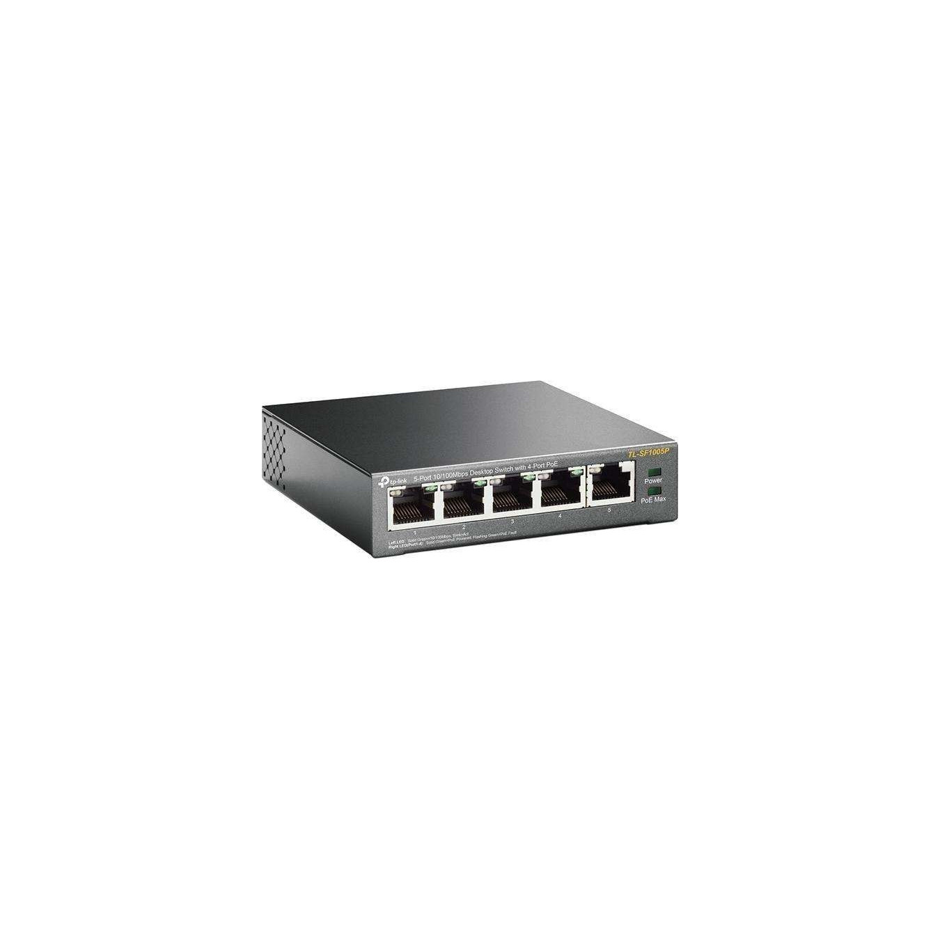 TP-Link TL-SF1005P - 5-Port Fast Ethernet Unmanaged Switch - 4x PoE (IEEE 802.3af), Desktop — Buy in Cyprus with Fast Delivery