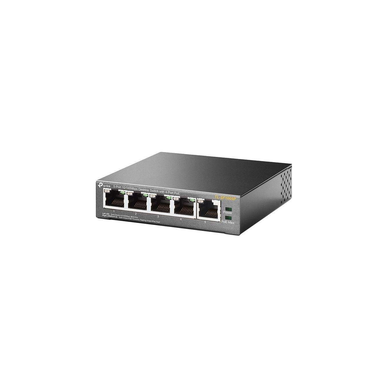TP-Link TL-SF1005P - 5-Port Fast Ethernet Unmanaged Switch - 4x PoE (IEEE 802.3af), Desktop — Buy in Cyprus with Fast Delivery