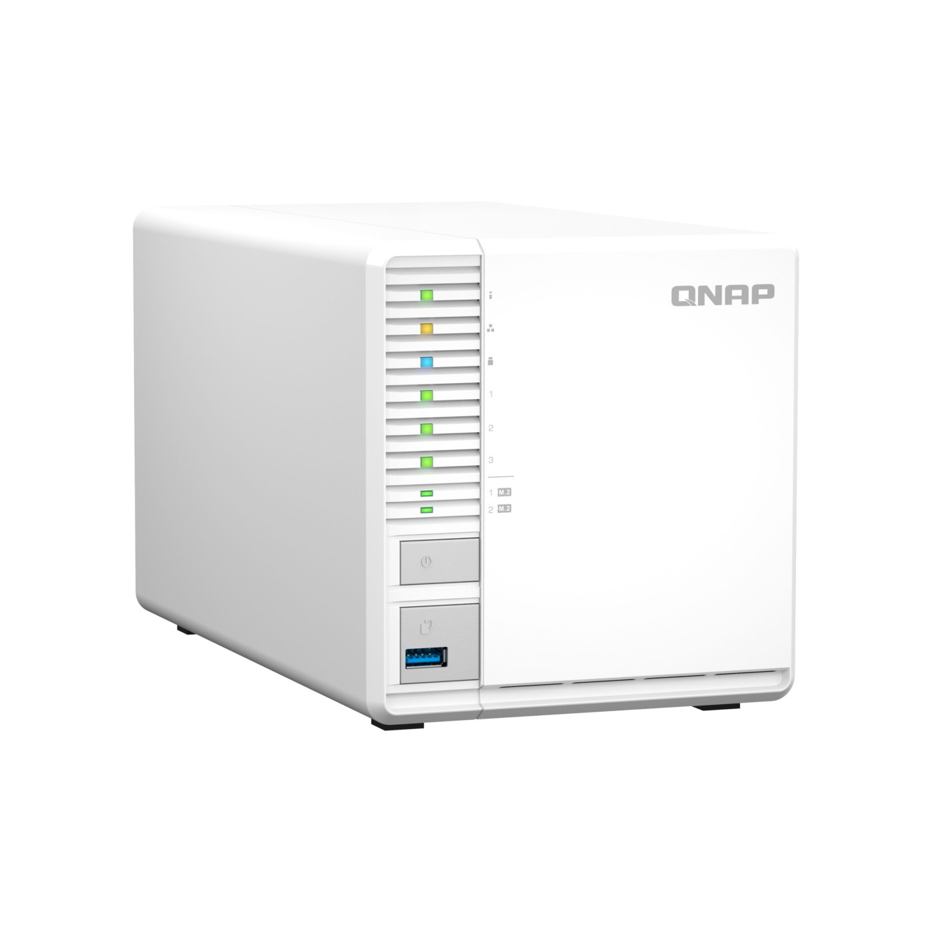 QNAP TS-364 - 8GB DDR4 - 3-Bay NAS, Intel Celeron N5095 2.0/2.9GHz, 2x M.2, 2.5GbE, White — Buy in Cyprus with Fast Delivery