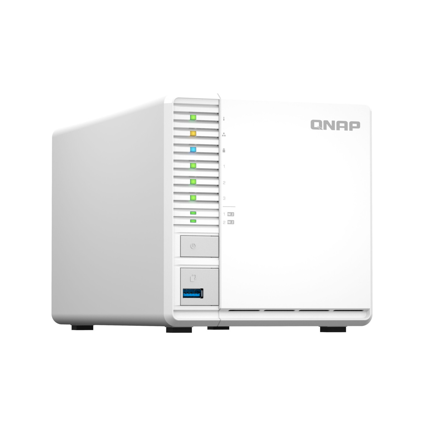 QNAP TS-364 - 8GB DDR4 - 3-Bay NAS, Intel Celeron N5095 2.0/2.9GHz, 2x M.2, 2.5GbE, White — Buy in Cyprus with Fast Delivery