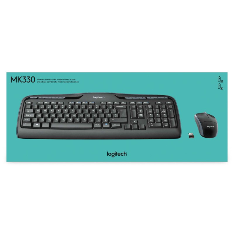 Buy Logitech Wireless Keyboard & Mouse Combo MK330 - 920-003989 - Black, Full-si... in Cyprus, Nicosia, Limassol, Larnaka, Pafos