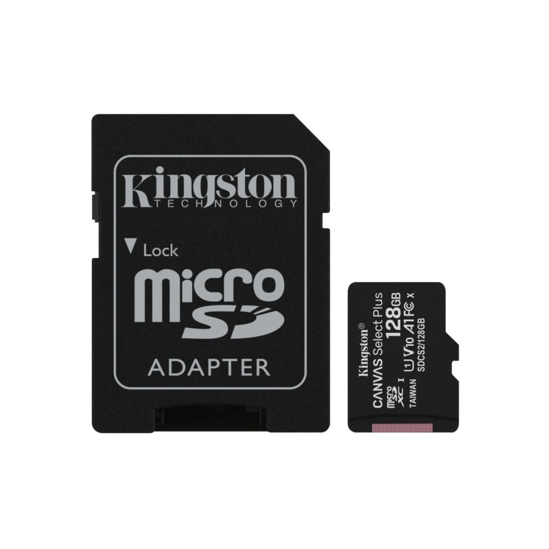 Buy Kingston Canvas Select Plus MicroSDXC SDCS2 - 128GB, UHS-I U1 (V10), 100MB/s... in Cyprus, Nicosia, Limassol, Larnaka, Pafos