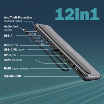 12-Port USB-C Docking Station - 8K — Buy in Cyprus with Fast Delivery