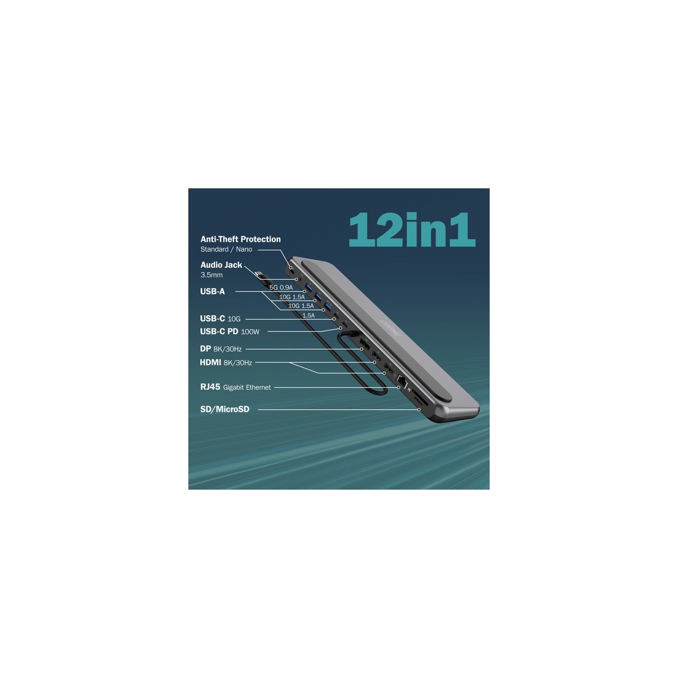 12-Port USB-C Docking Station - 8K — Buy in Cyprus with Fast Delivery