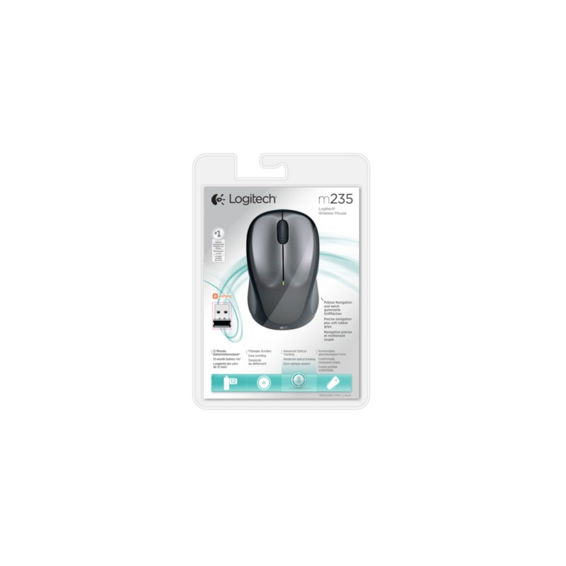 Buy Logitech M235 Wireless Mouse - 910-002201 - Silver, Ambidextrous, 1000 DPI, ... in Cyprus, Nicosia, Limassol, Larnaka, Pafos