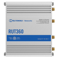 Teltonika RUT360 - Industrial 4G LTE Cat6 Cellular Router - Silver, 802.11b/g/n (2.4GHz), 2x Ethernet