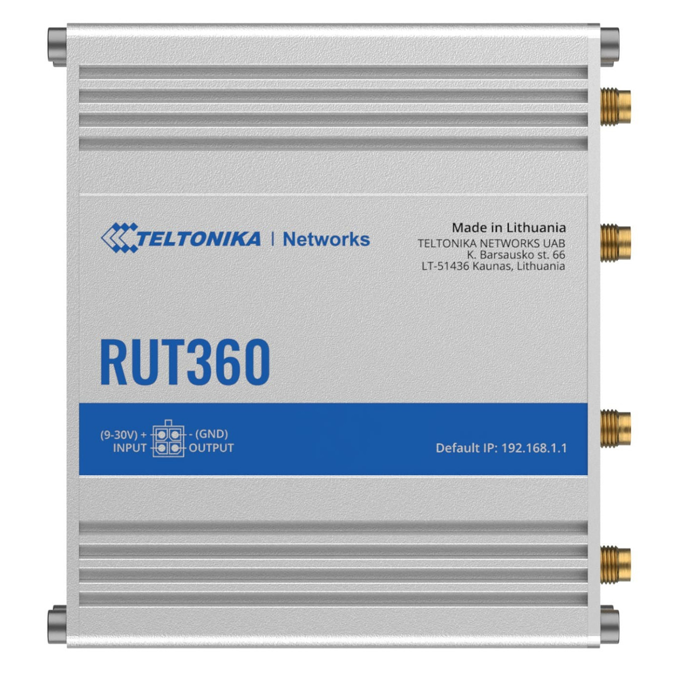 Teltonika RUT360 - Industrial 4G LTE Cat6 Cellular Router - Silver, 802.11b/g/n (2.4GHz), 2x Ethernet