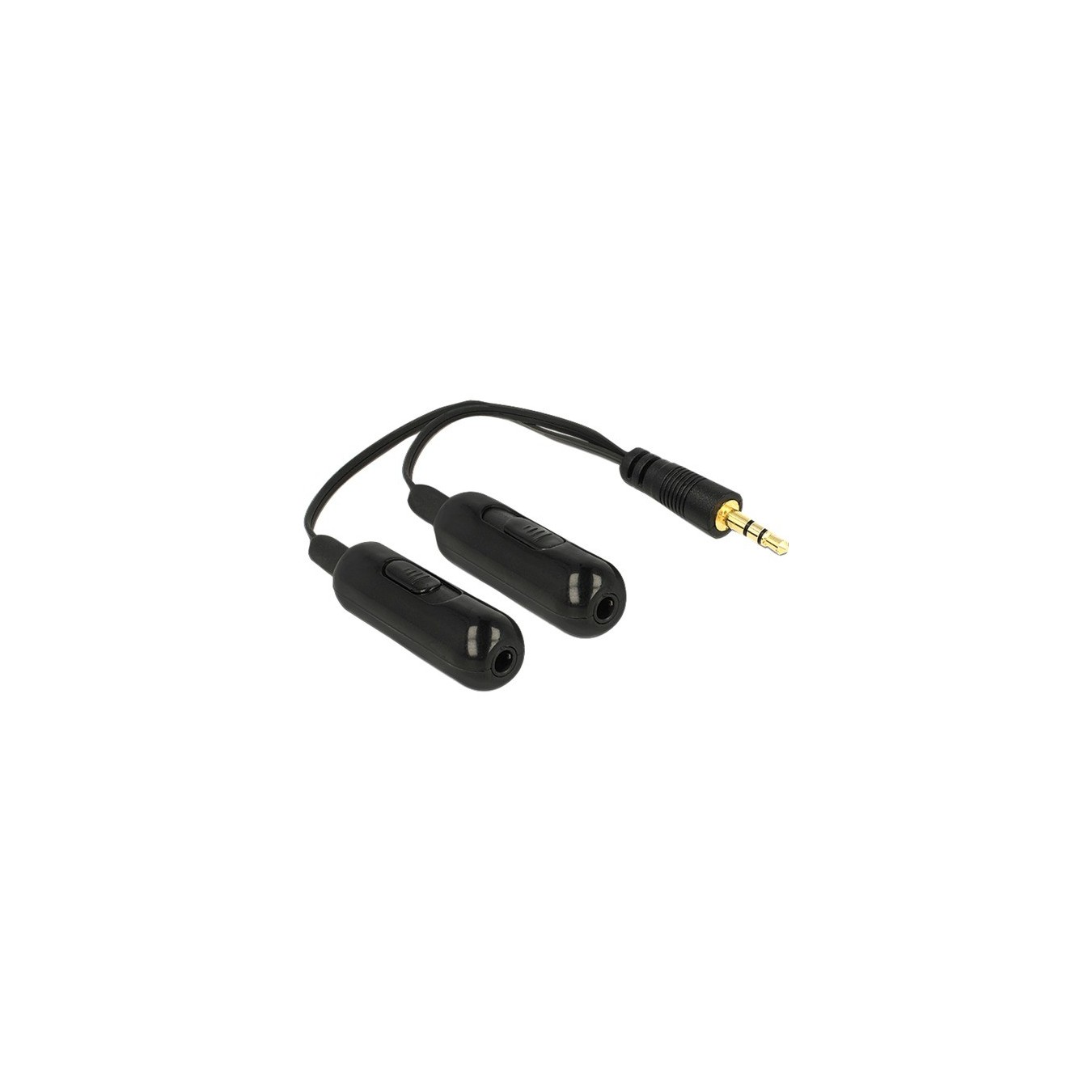 Audio cable 3.5mm (plug) to 2x 3.5mm (socket) — Buy in Cyprus with Fast Delivery