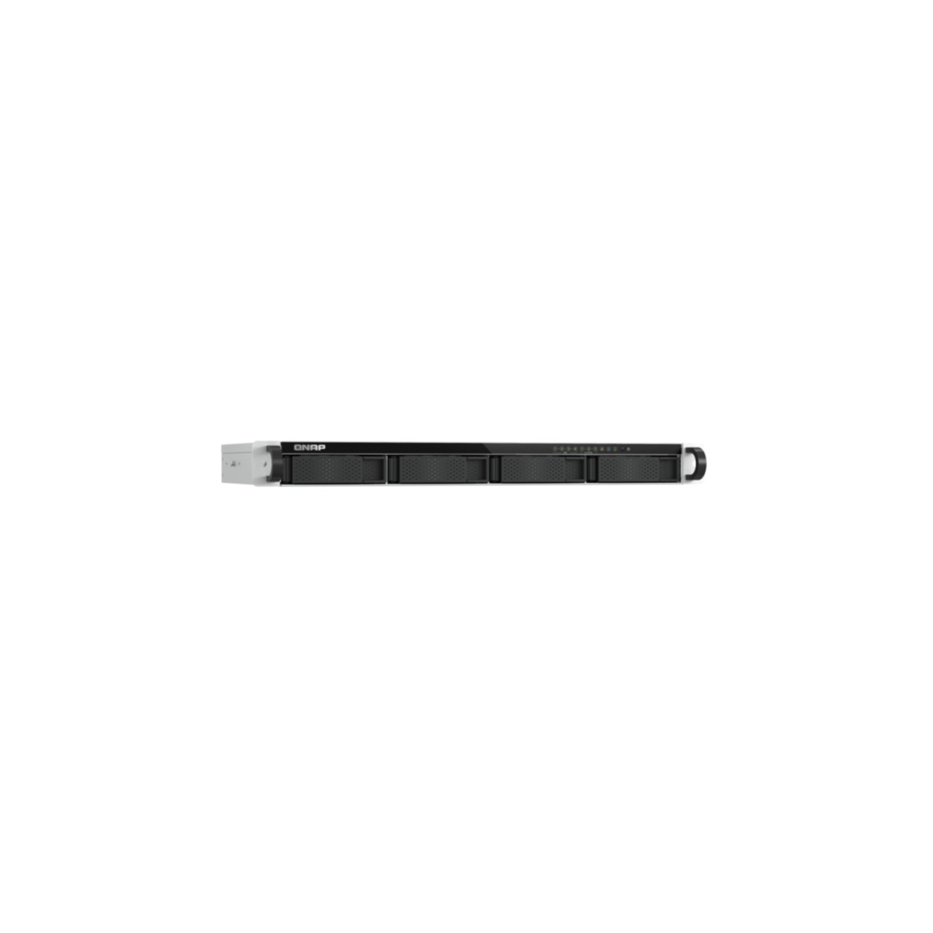 QNAP TS-h765eU-8G - 1U Short-Depth 4-Bay Rackmount NAS, Intel Atom x7000C, 8GB RAM, E1.S/M.2 NVMe, QuTS hero