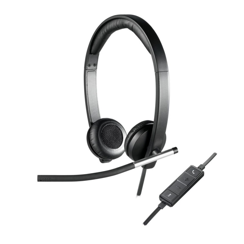 Buy Logitech H650e Stereo Headset - 981-000519 - USB-A Wired, Black/Silver, On-e... in Cyprus, Nicosia, Limassol, Larnaka, Pafos