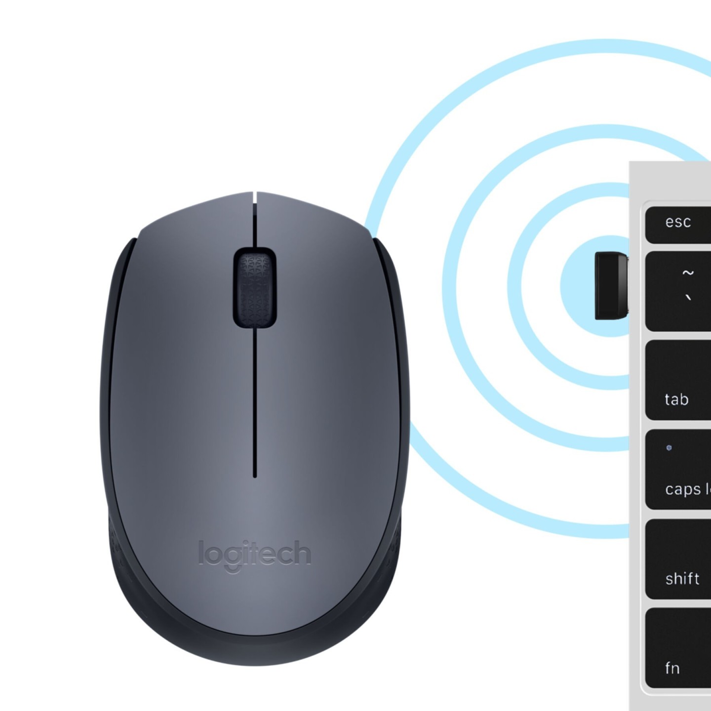 Logitech M170 Wireless Mouse - 910-004642 - Grey 2.4GHz 1000 DPI Ambidextrous (Boxed) — Buy in Cyprus with Fast Delivery
