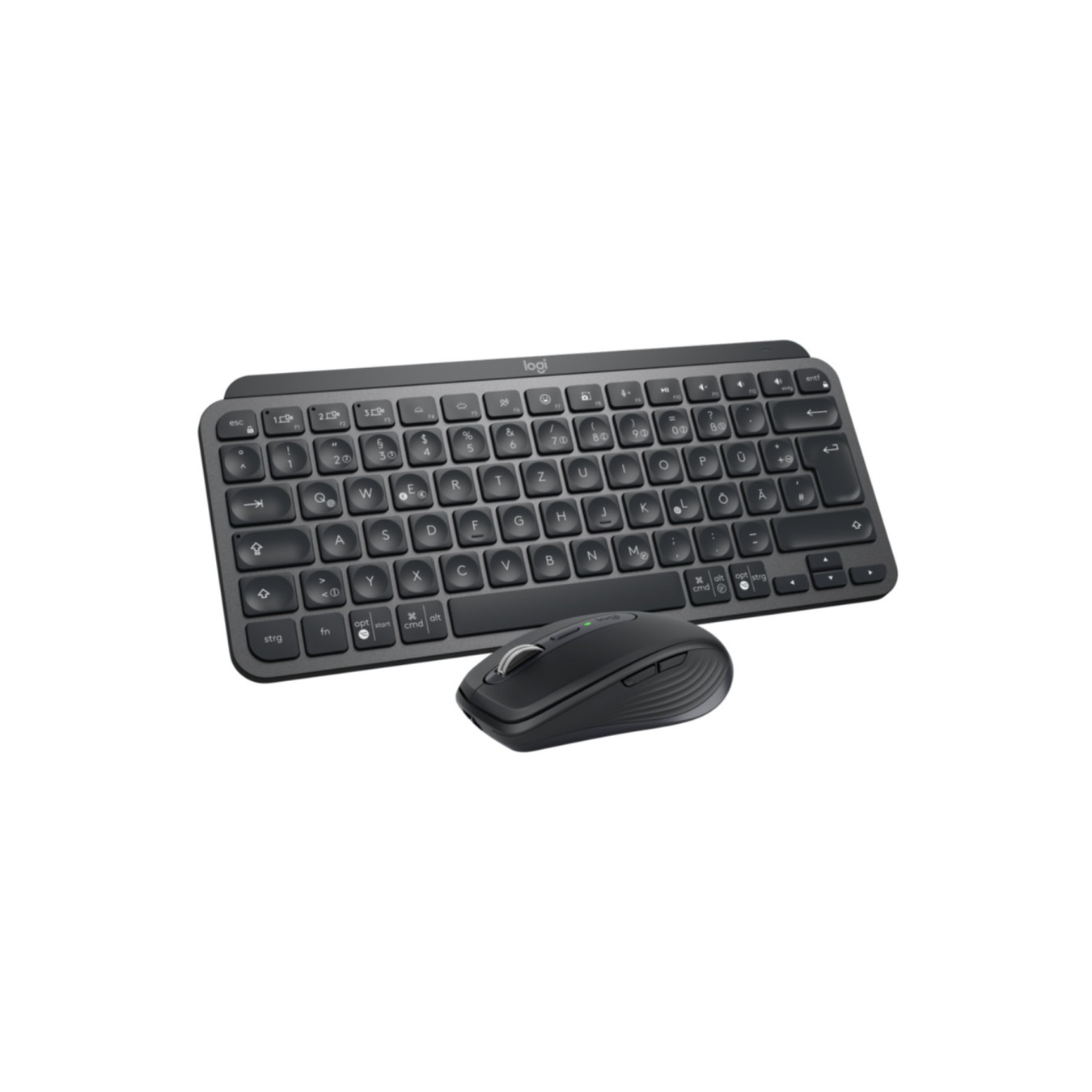 Logitech MX Keys Mini Wireless Keyboard & Mouse Combo - 920-011054 - Graphite, German QWERTZ, Bluetooth + 2.4GHz, Backlit