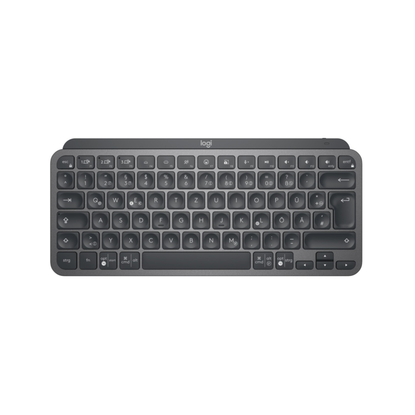 Logitech MX Keys Mini Wireless Keyboard & Mouse Combo - 920-011054 - Graphite, German QWERTZ, Bluetooth + 2.4GHz, Backlit