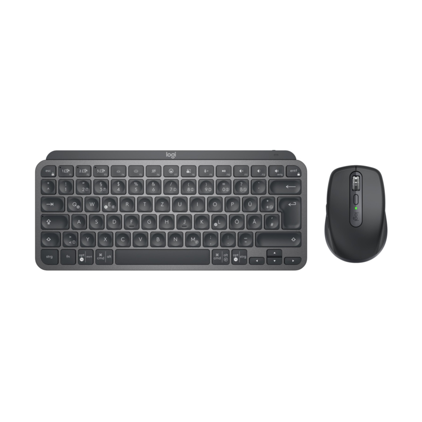 Logitech MX Keys Mini Wireless Keyboard & Mouse Combo - 920-011054 - Graphite, German QWERTZ, Bluetooth + 2.4GHz, Backlit