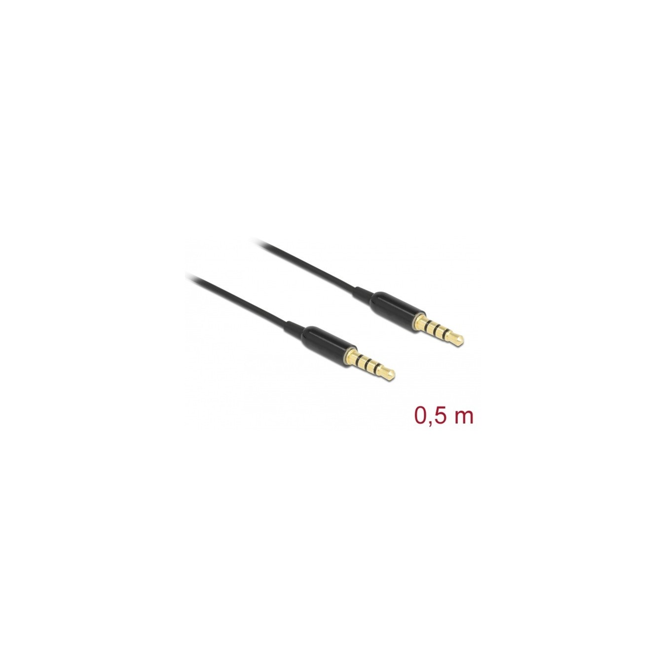Jack cable 3.5mm 4Pin to 3.5mm 4Pin plug - Ultra Slim — Buy in Cyprus with Fast Delivery