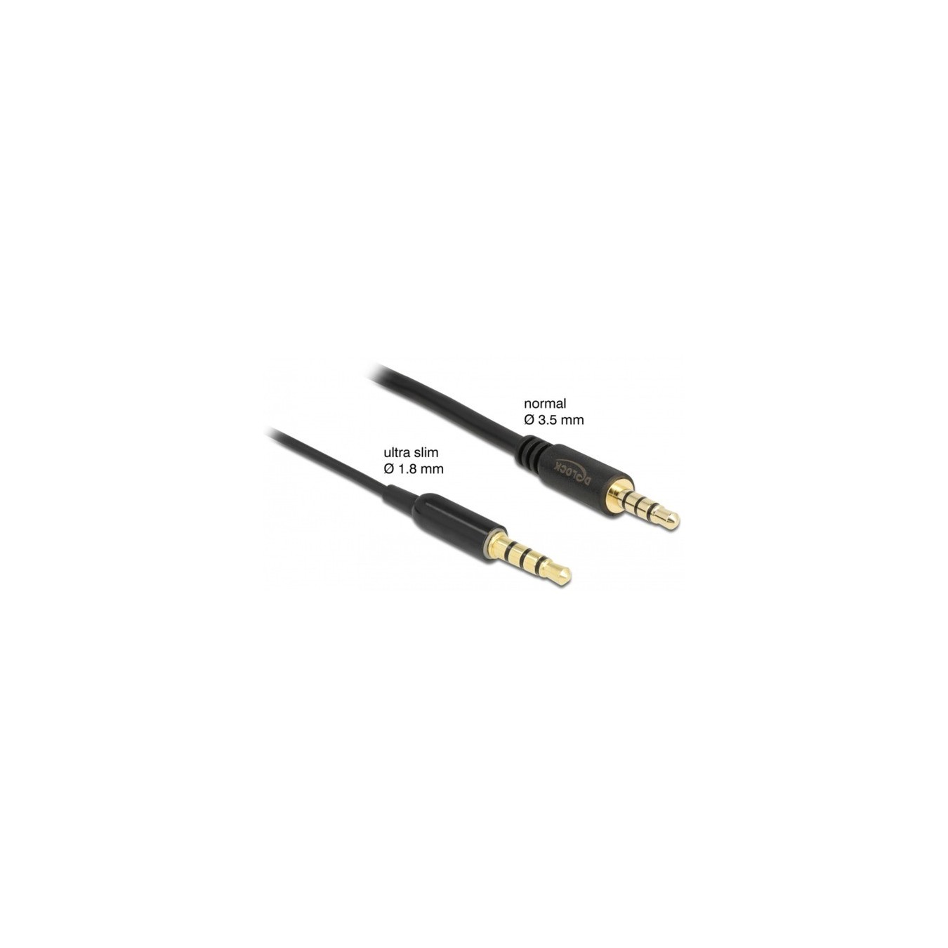 Jack cable 3.5mm 4Pin to 3.5mm 4Pin plug - Ultra Slim — Buy in Cyprus with Fast Delivery
