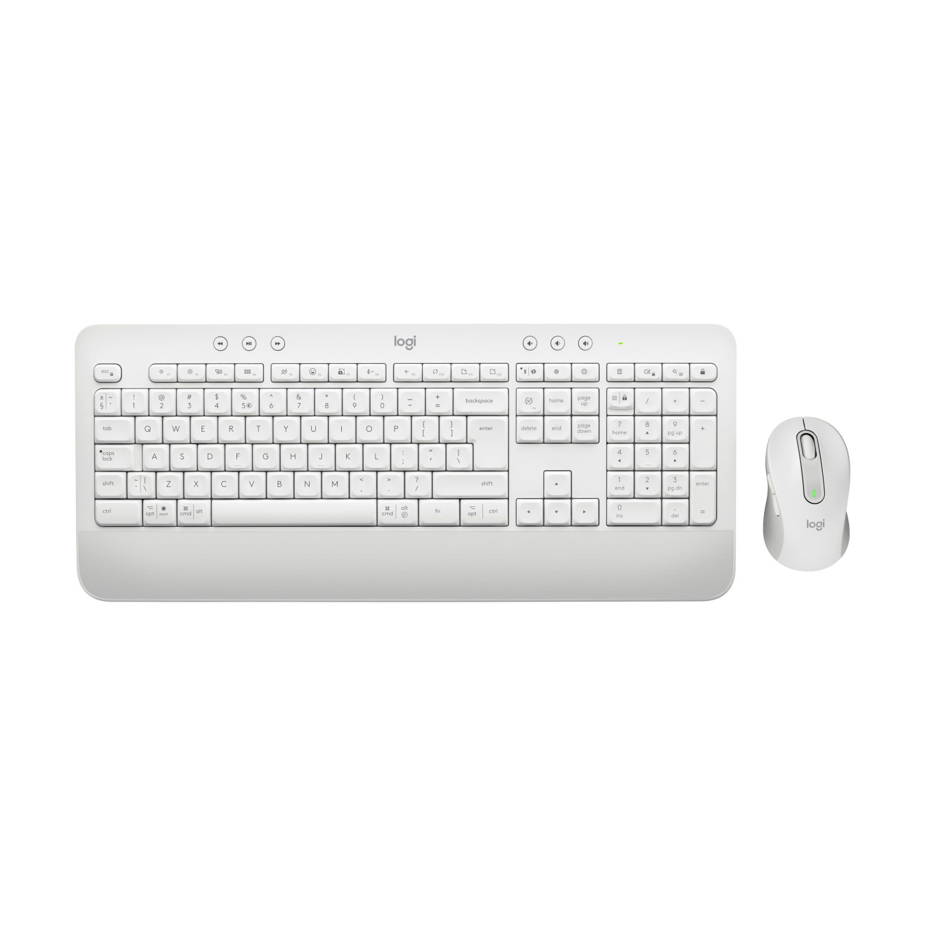 Logitech MK650 Wireless Keyboard & Mouse Combo - 920-011022 - White, German QWERTZ, Bluetooth 5.1, Full-size