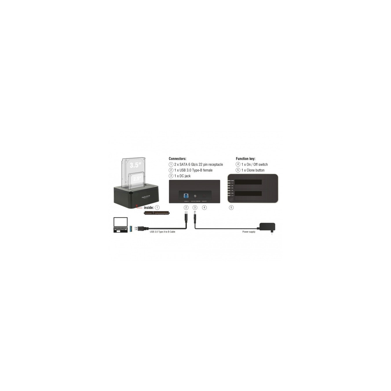 Dual Docking Station - 2 x SATA HDD SSD — Buy in Cyprus with Fast Delivery