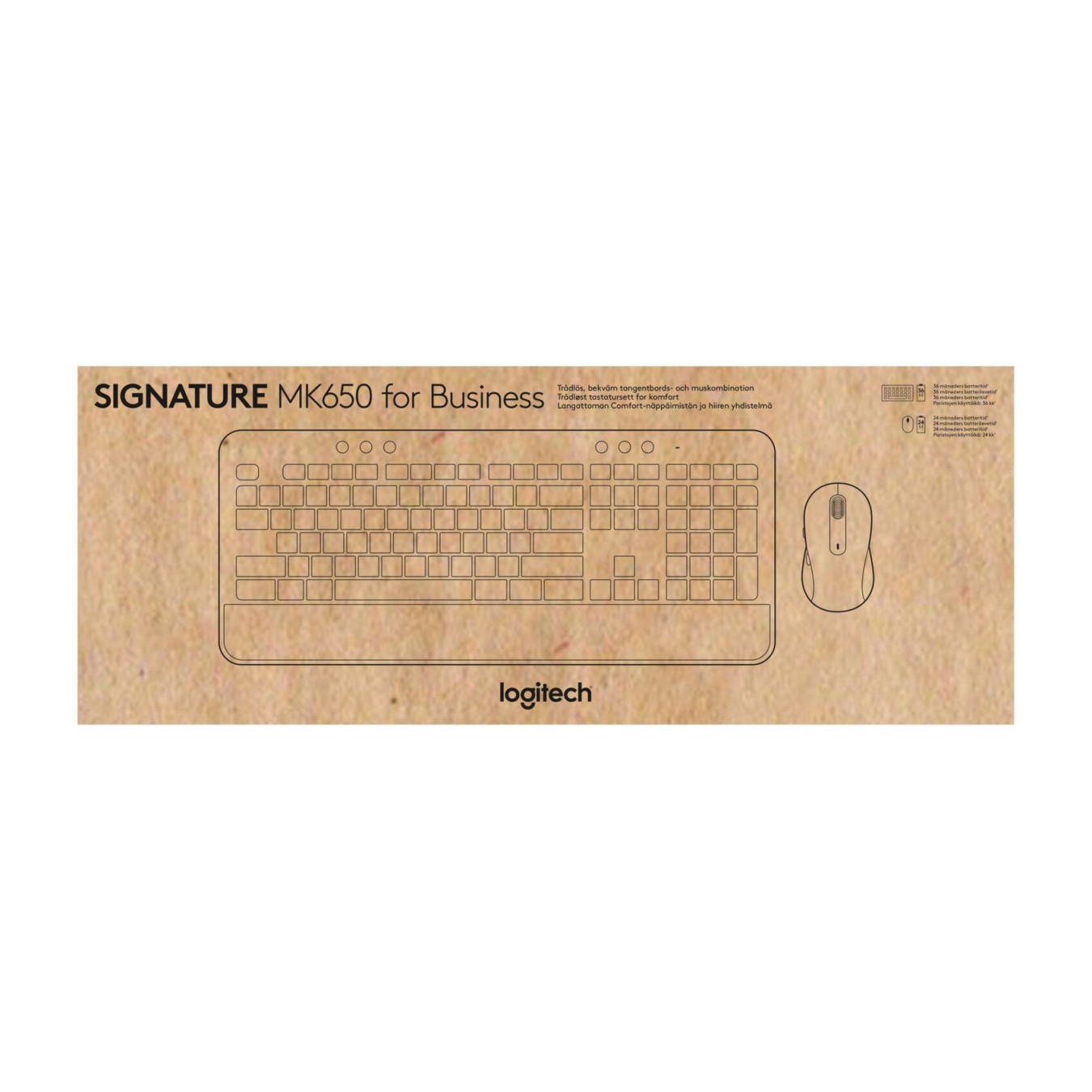 Logitech MK650 Wireless Keyboard & Mouse Combo - 920-011022 - White, German QWERTZ, Bluetooth 5.1, Full-size