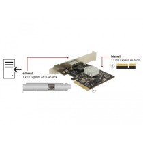 PCIe Card to 1x 10 Gigabit LAN NBASE-T RJ45, LAN Adapter — Buy in Cyprus with Fast Delivery