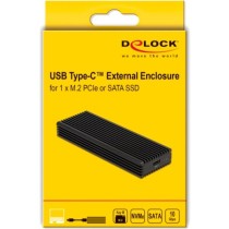 External USB Type-C combo enclosure for M.2 NVMe PCIe or SATA SSD - drive enclosure — Buy in Cyprus with Fast Delivery