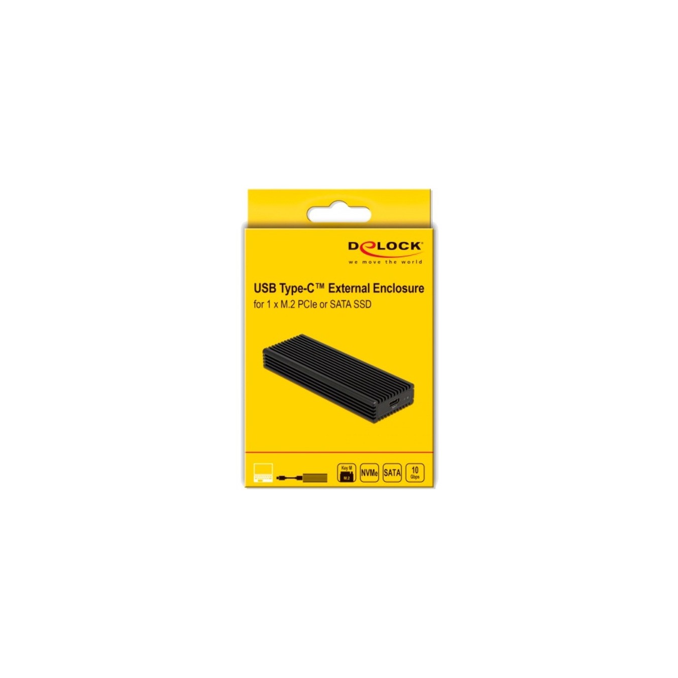 External USB Type-C combo enclosure for M.2 NVMe PCIe or SATA SSD - drive enclosure — Buy in Cyprus with Fast Delivery