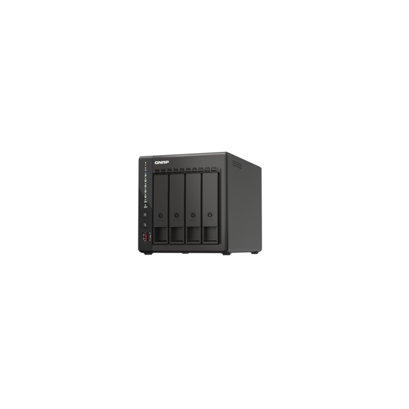 QNAP TS-453E-8G NAS Server - 4-Bay Tower, Intel Celeron J6412 2.0–2.6GHz, 8GB RAM, Dual 2.5GbE, 2x M.2, HDMI (Black)